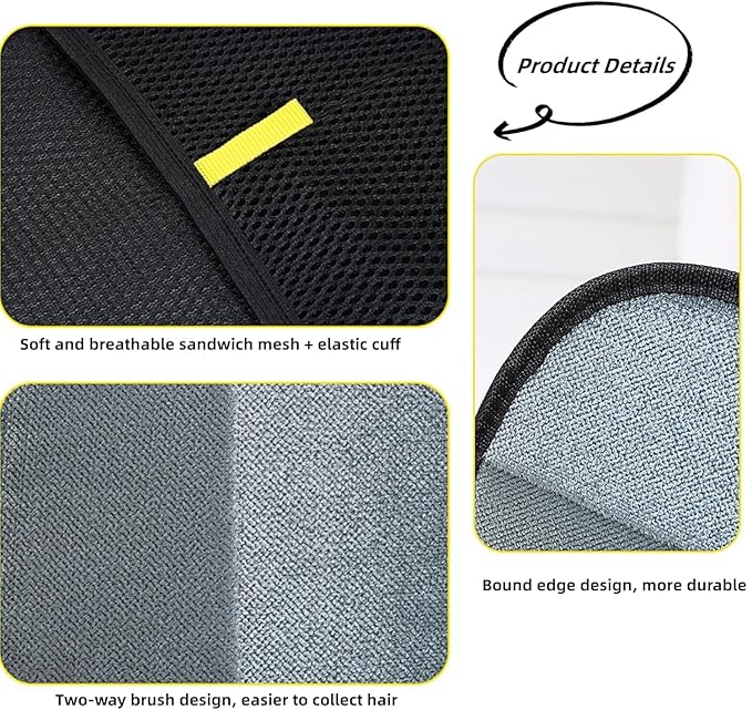 3pcs Pet Hair Removal Glove for Cats & Dogs, 2025 New Upgrade Efficient Grooming Gloves for Pet Hair, Reusable Cat Dog Electrostatic Hair Remover Grooming Glove Tool