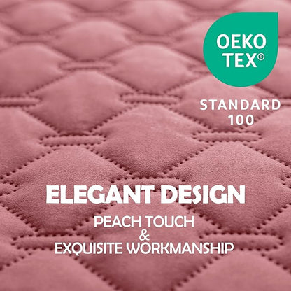 gogobunny 3X Stronger Waterproof Pet Blanket, Scratch Proof Furniture Protector for Dogs Cats, Reversible Cover 82x120 Inch, Dark Pink/Light Pink