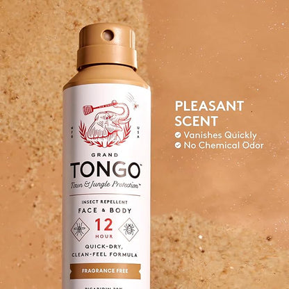 Fragrance Free Insect Repellent, 12-Hour Mosquito & Tick Protection, Picaridin-Based, Water-Based, Lightweight, Quick-Drying, DEET Alternative, Face & Body Use, 3 Pack