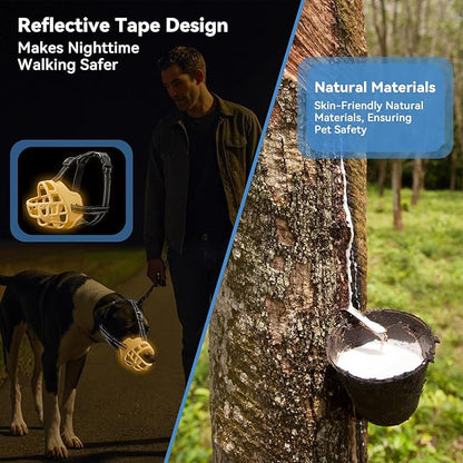 Dog Muzzle for Large Dogs, Breathable Basket Muzzles for Small, Medium and X-Large Aggressive Dog, Allows Panting Drinking, Suitable for Grooming Trimming Training (2, Luminous Orange)