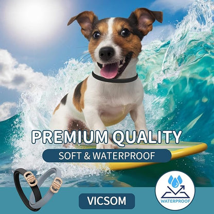 Flea and Tick Collar for Dogs 4 Pack, 32 Months Prevention, Waterproof, Adjustable for Small Medium Large Dogs Puppies (Black and Grey)