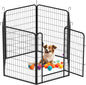 Dog Playpen, Outdoor Dog Fence, 6 Panels, 40" H Dog Pen for Large/Medium/Small Dogs, Heavy Duty Metal Pet Fence with Gate, Portable Dog Fence for RV Camping and Yard (Black)
