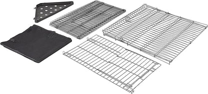 Amazon Basics Leakproof Canvas Bottom Guinea Pig Pet Cage with Divider Set, Black, 47.6"L x 24.2"W x 14.0"H