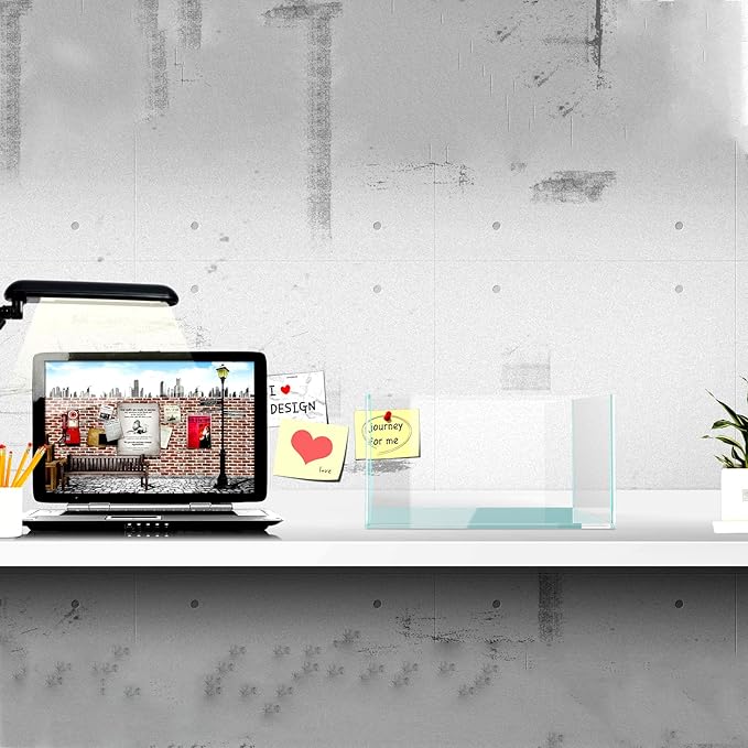 Fzone 3.8gal Shallow Rimless Low Iron Fish Tank Nova Clear Ultra-White 45° Mitered Edges Translucent Glass Anata Series Aquarium w/Black Foam Leveling Mat