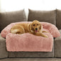 GGIB Calming Dog Bed Fluffy Plush Dog Mat for Furniture Protector with Removable Washable Cover for Large Medium Small Dogs and Cats (Extra Large (53x39.3x6), Pink)