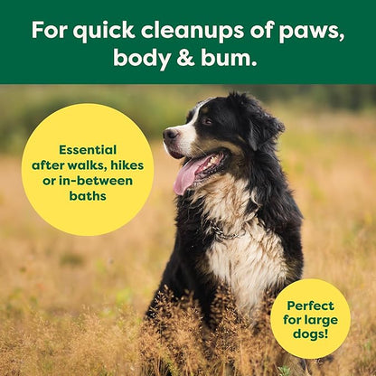 Earth Rated XL Pet Wipes for Dogs & Cats, 3-in-1 Hypoallergenic Cleaning, Deodorizing and Hydrating Extra Large Grooming for Body, Paws and Butt, Unscented, 60 Count