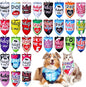 30 Pcs Dog Bandanas Bulk Pet Bibs Colorful Triangle Scarf Pet Bandanas for Medium Large Dogs Spring Summer Birthday Costume Decoration (Adopt Me)