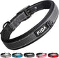 Fida Heavy Duty Dog Collar, Ultra Comfortable Soft Neoprene Padded, Adjustable Reflective Nylon Pet Collar with Durable Metal Belt Buckle for Medium Breeds (M, Black)