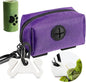 Dog Poop Bag Holder for Leash Attachment Dog Poop Bag Dispenser Dog Waste Bag Dispensers Dog Poop Bag Holders Fit Dog Leash Accessory With Hand Free Holder Carriers,Purple