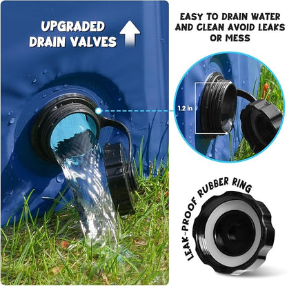 Furrybaby Foldable Dog Pool, Small Dog Swimming Pool for Dogs, Collapsible Hard Plastic Doggie Pool, Portable Bath Tub for Pets Dogs and Cats, Navy 32''