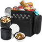 Dog Travel Bag - Airline Approved, 2 Food Containers, 2 Bowls, Treat Pouch & Accessories