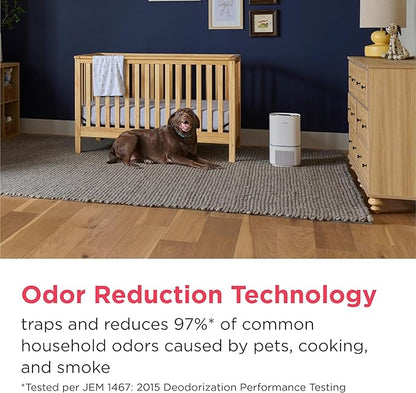 Frigidaire PureA300 HEPA Air Purifier with Wi-Fi for Small Bedrooms, Covers up to 850 Sq. Ft., 3-Stage Filtration, Energy Star Certification, Air Quality Monitoring, Smart Mode, Ultra Quiet, White