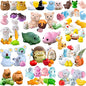 100pcs Various Mini Resin Animals Figurines Miniature Figures Ornament Fairy Garden Accessories Micro Landscape Dollhouse Aquarium Bonsai Tiny Crafts Decor