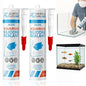 Aquarium Silicone Sealant Clear (2x10.5 floz) 100% Silicone, Waterproof Aquarium Safe, Non-Toxic Fish Tank Glue, Solvent Free, Rapid Curing, Strong Adhesion, Transparent, 2 Pack