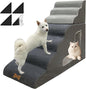7-Step Dog Stairs for 36 Inch High Beds Small Dogs, Pet Ramp Stairs 20-42 Inch Couch Bed, Non-Slip Balanced Stairs 75lbs for Small Old Large Dogs Cats to Get on Bed
