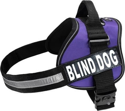 Doggie Stylz Blind Dog Harness No Pull No Escape Dog Vest for Blind Dogs Adjustable Vest with Handle Blind Dog Accessories and Patches for Training and Mobility