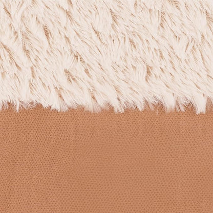 FurHaven Orthopedic Dog Sofa Bed – Memory Foam Couch with Bolsters, Textured Plush & Water-Resistant Cover, Washable Cover, Joint Support - Camel, Jumbo Plus