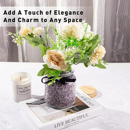 Amethyst Crushed Stone Natural Tumbled Healing Crystal Chips Bulk, 0.88 Lb Crushed Crystal Quartz Irregular Shaped for Decorative Fish Tank Vase Fillers Aquarium Gravel Rocks