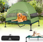 Elevated Outdoor Dog Bed with Canopy & Adjustable Feet - Larger Shade for Camping, Backyard & Patio