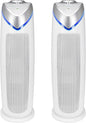 GermGuardian Air Purifier with HEPA 13 Filter, Removes 99.97% of Pollutants, Covers 743 Sq. Foot Room in 1 Hour, UV-C Light Helps Reduce Germs, 22 Inch, 2-Pack, White, AC4825W2PK