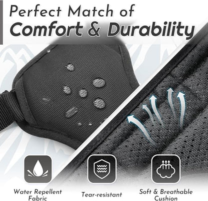 Eagloo Dog Harness for Large Dogs, No Pull Service Vest with Reflective Strips and Control Handle, Adjustable and Comfortable for Walking, No Choke Pet Harness with 2 Metal Rings, Black, XL