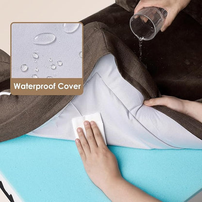 EHEYCIGA Orthopedic Dog Beds for Extra Large Dogs, Waterproof Memory Foam XXL Dog Bed with Sides, Non-Slip Bottom and Egg-Crate Foam Big Pet Couch Bed with Washable Removable Cover, Brown