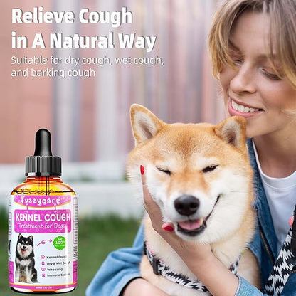 2 Pack Dog Cough Treatment，Natural Kennel Cough Medicine for Dogs,Effective Kennel Cough Treatment and Allergy Relief, Herbal Drops for All Breeds & Sizes, Soothing Dog Cough Medicine