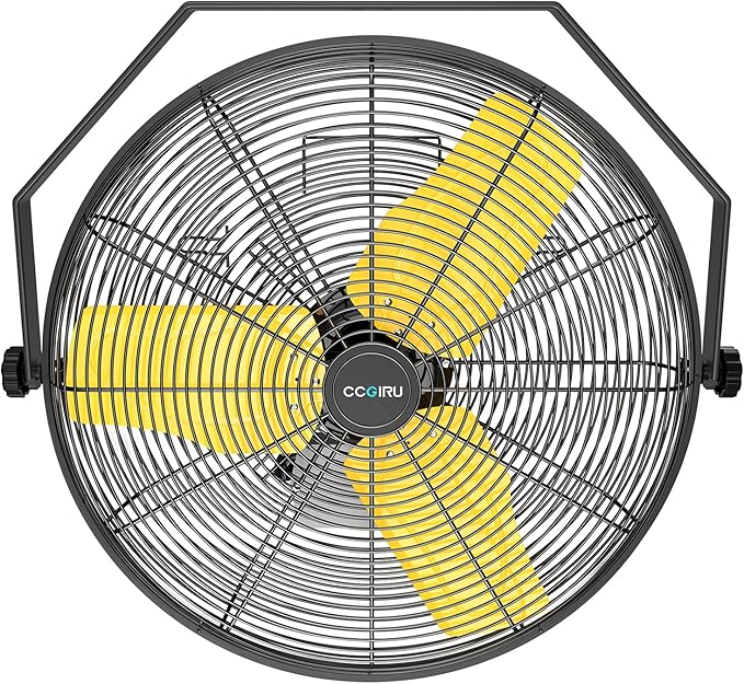 9200 CFM 24" Industrial Wall Mount Fans, High Velocity 2-Speed Professional Metal Fan with Sealed Motor, Heavy Duty Barn Wall Fan for Garage, Commercial, Warehouse, Greenhouse, UL Listed