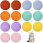 14 PCS Wool Cat Ball Toys, Quiet Play Felt Cat Ball Toys Kitty Kicker Exercise Toy, Fun Colorful Kitty Kitten Toy for Interactive Kitten Balls for Indoor 1.2in
