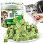 50g Cat Grass Teething Treat, Delicious Cat Grass Teething Snack Edible Cats Chew Toy for Teeth Cleaning and Hairball Removal