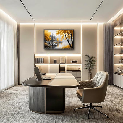 Framed Large Tree Wall Art for Living Room, Oversized Zen Trees Wall Decor, Black and Golden Forest Canvas Pictures Home Decoration for Living Room Bedroom Office 36"x24"