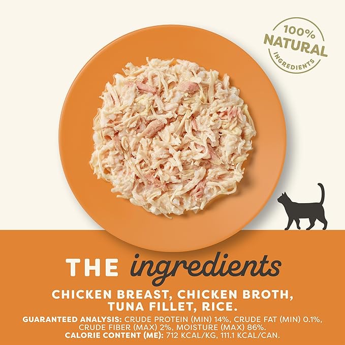 Applaws Natural Wet Cat Food in Broth, Limited Ingredient Canned Wet Cat Food, No Additives, Made with Natural Ingredients, Chicken Breast & Tuna Fillet in Broth (24 x 5.5oz Cans)