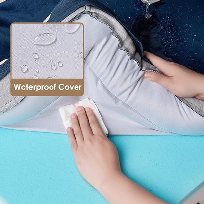 EHEYCIGA Orthopedic Dog Beds for Extra Large Dogs, Waterproof Memory Foam XL Dog Bed with Sides, Non-Slip Bottom and Egg-Crate Foam Big Pet Couch Bed with Washable Removable Cover, Navy