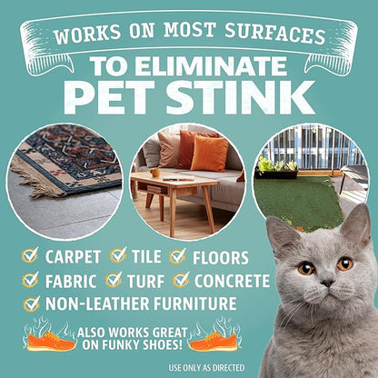 ANGRY ORANGE Pet Odor Eliminator for Cat Urine, Carpet Stains, and Strong Smells – Fresh Scent Odor Remover- 24 oz