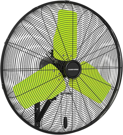 24 Inch 9500 CFM Waterproof Wall Fan Pro Series - Outdoor High Velocity Wall Mount Fan with Enclosed Motor for Residential, Warehouse, Patio, Shop, Garage, Barn UL Safety Listed
