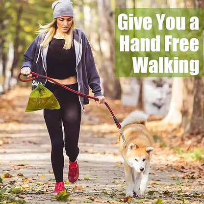 Dog Poop Bag Holder for Leash Attachment Dog Poop Bag Dispenser Dog Waste Bag Dispensers Dog Poop Bag Holders Fit Dog Leash Accessory With Hand Free Holder Carriers,Purple