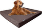 Dogbed4less Extra Large Orthopedic Memory Foam Dog Bed for Large Dogs with Durable Waterproof Internal Case, Removable Washable Denim Cover and Bonus Pet Bed Cover, 47X29X4 Fits 48X30 Dog Crate, Brown