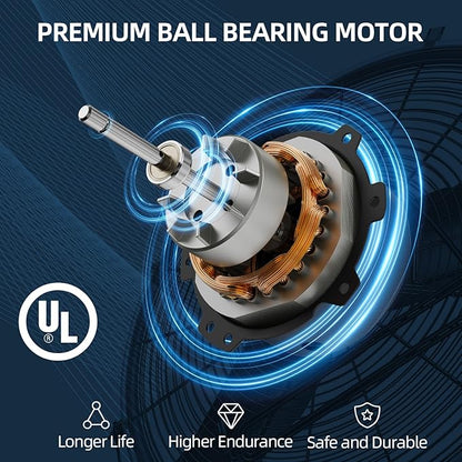 20 Inch Industrial Wall Mount Fan - 6000CFM High Velocity, Heavy Duty Metal Construction, 3 Speeds, Adjustable Tilt, Quiet Operation - Ideal for Garage, Shop, Commercial Use