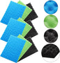 9 Pcs Fish Pond Foam Aquarium Filter Sponge Wave Shape Coarse Foam for Fish Tank Sump Pond 17 x 11 Inch x 1/2 to 1 Inch, Black, Green, Blue