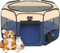 Aivituvin Dog Playpen Foldable Waterproof Pet Play Pens for Cat, Puppies, Rabbits, Chickens, Durable Portable Pet Tent for Travel Camping Indoor/Outdoor Blue XL
