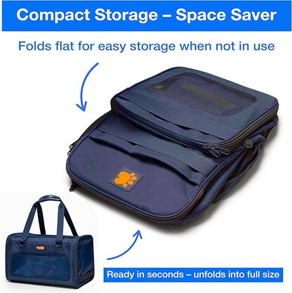 Dog Sling Carrier for Small Dogs – Pet Shoulder Bag with Safety Strap, Breathable Dog Pouch Carrier for Puppies and Cats – Soft Hands-Free Dog Carrier for Travel, Hiking, Shopping