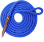 Double Braid Polyester Yacht Horse Lead Rope with Loop 12ft. or 14ft. Lengths (Ultra Marine, 14 ft. No Snap)