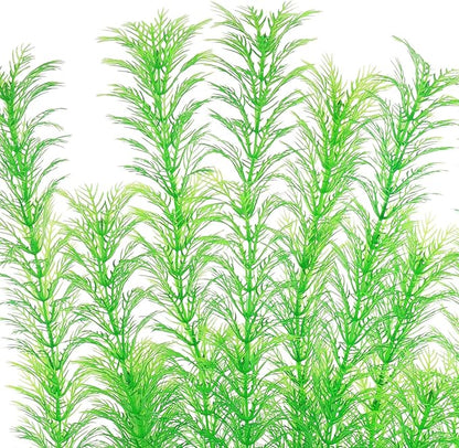 Aquarium Plastic Plants Large, Artificial Plastic Long Fish Tank Plants Decoration Ornaments Safe for All Fish 21 Inches Tall (J67 Grenn)