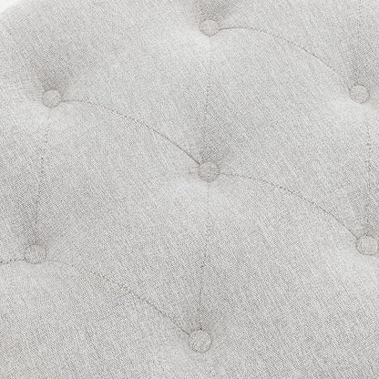 58’’ Storage Bench for Bedroom, Upholstered Button-Tufted Ottoman with Solid Wood Legs, Queen Size End of Bed Shoe Cabinet, Window Seat Foot Rest Stool for Entryway, Living Room (Silver)