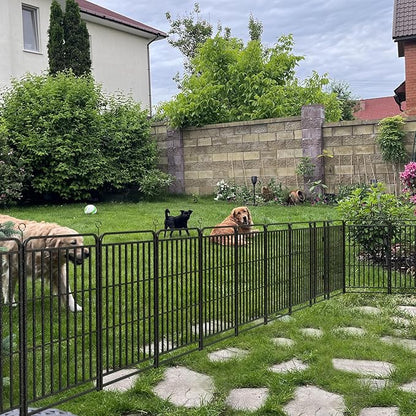 Dog Playpen Outdoor 24 Panels Heavy Duty Dog Fence 47" Height with Thick Pipe Anti-Rust with Doors Portable for RV Camping Yard, Total 54FT, 227 Sq.ft, Snowy Black