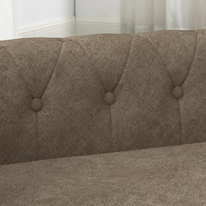 Dog Sofa Couch for Medium to Large Dogs, Memory Foam Pet Sofa Couch with Washable Fabric, Durable Elevated Dog Bed with Legs, Removable Cushion for Medium and Large Dogs, Brown