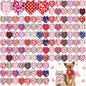 Amylove 120 Pcs Halloween Dog Bandanas Bulk Holiday Triangle Dog Pack Puppy Kerchief Bandana Adjustable Pet Scarf for Pet Cat Costume Accessories Decor(Love)