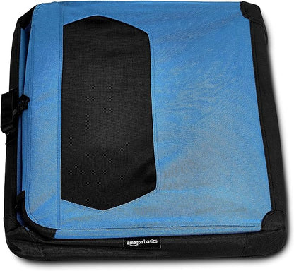 Amazon Basics Folding Portable Soft Pet Dog Crate Carrier Kennel, 36 x 24 x 24 inches, Blue