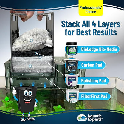 Aquarium Carbon Pad - Cut to Fit Carbon Infused Filter Pad Media for Crystal Clear Fish Tank and Ponds (24 Inch Width, 72 Inch Long)