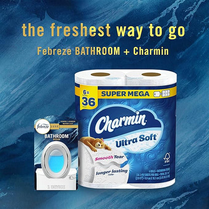 Febreze Bathroom Air Freshener, Odor-Fighting, Plug In Alternative, Air Fresheners for Home and Bathroom and Kitchen, Closet Air Fresheners, Ocean Scent, 4 Count